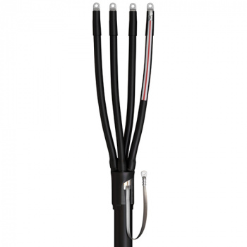 Муфта кабельная концевая 4ПКТП-1(25-50) Нб &quot;КВТ&quot; для внутренних и наружних работ, в комплекте с наконечниками, на напряжение: 1кВ; тип изоляции: пластмассовая
