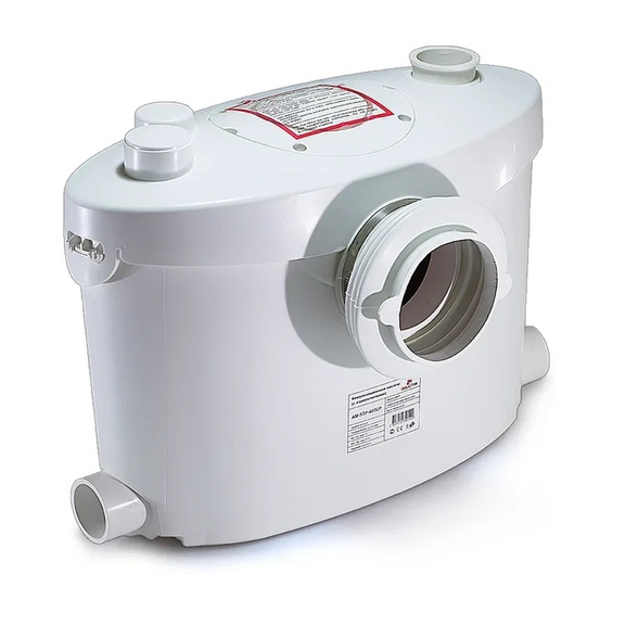 Насос санитарный TIM AM-STP-400UP 400Вт, 145л/мин, гориз-80м; вертик-8м; измел, 5 подключ [1/2]