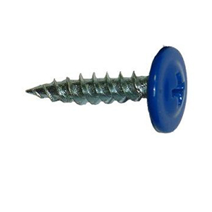 Саморез по металлу с прессшайбой синий острый СММ 4,2*16мм RAL5005
