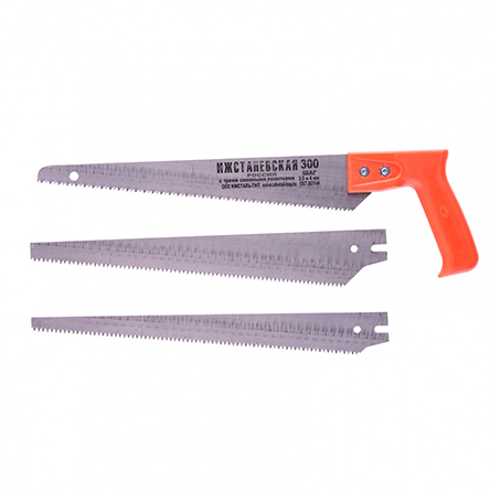 Ножовка по дереву 300мм, 3 сменных полотна, пластиковая ручка