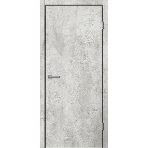 Дверное полотно "Гладкое", 800*2000*26мм, глухое, черная кромка ПВХ  "Цемент светлый" ФлайЛорс