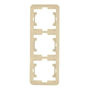 Рамка 3-ая, "Mimoza Makel", кремовая, вертикальная