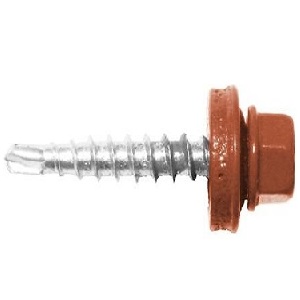 Саморез кровельный окрашенный оранжево-коричневый 4,8*51мм