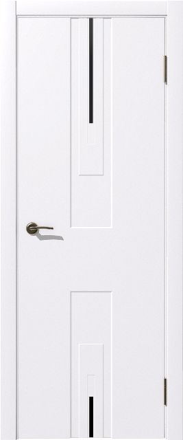 Дверное полотно Крокус&quot;, 900*2000*38мм, остекленное/черное, ламинатин, &quot;Белое&quot;Дубрава-Сибирь