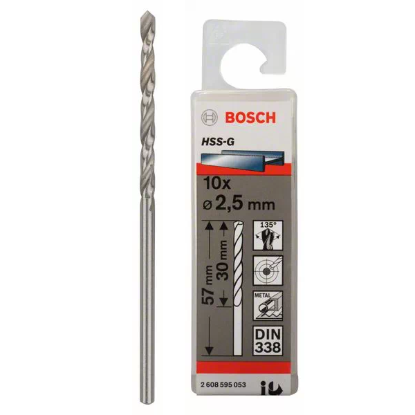 Сверло &quot;Bosch&quot; по металлу HSS-G 2,5*30*57мм