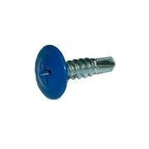 Саморез по металлу с прессшайбой синий сверло СММ 4,2*25мм RAL5005