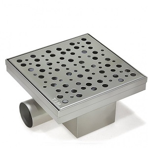 Трап "Tim" 150*150мм с нержавеющей решеткой квадрат