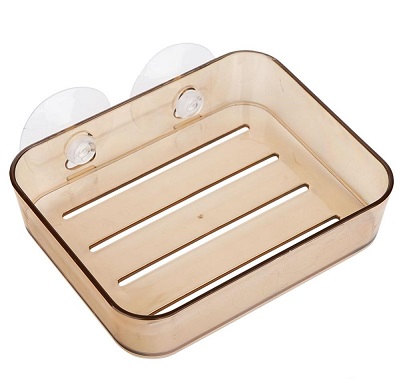 Мыльница "W6953", коричневый, пластик, на присосках