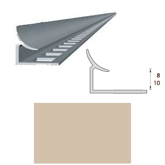 Раскладка, 9-10мм, L=2,5м, внутренняя, &quot;Светло-бежевая&quot;