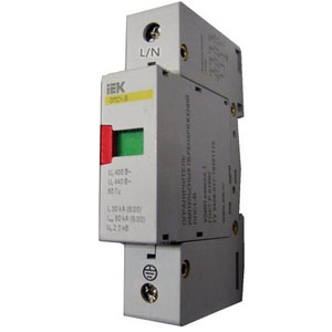 Ограничитель импульсных перенапряжений ОПС-1-C 1P In=20kA Un=400 Im=40kA &quot;ИЭК&quot;