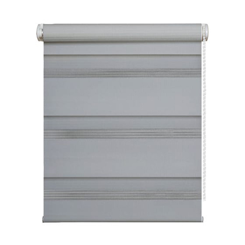 Рулонная штора "День-Ночь", серая, 430*1700мм
