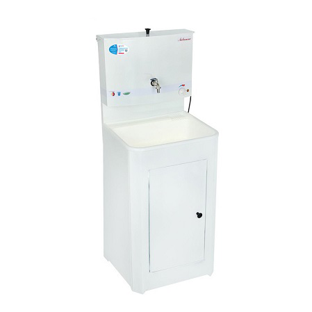 Дачный умывальник "Акватекс" белый, мойка пластиковая, бак антикоррозионный с тэном