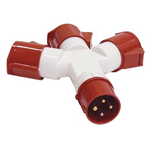 Адаптер трехлучевой TS1013-214 3Р+РЕ, 16А 380В IP44 "ИЭК"