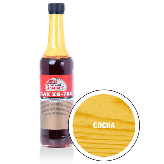 Лак "Эксперт" ХВ-784 "Сосна", 0,5л