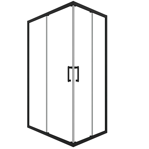 Душ. ограждение "Тритон Фикс-Блэк", 1200*800мм, размер под поддон, стекло 6мм