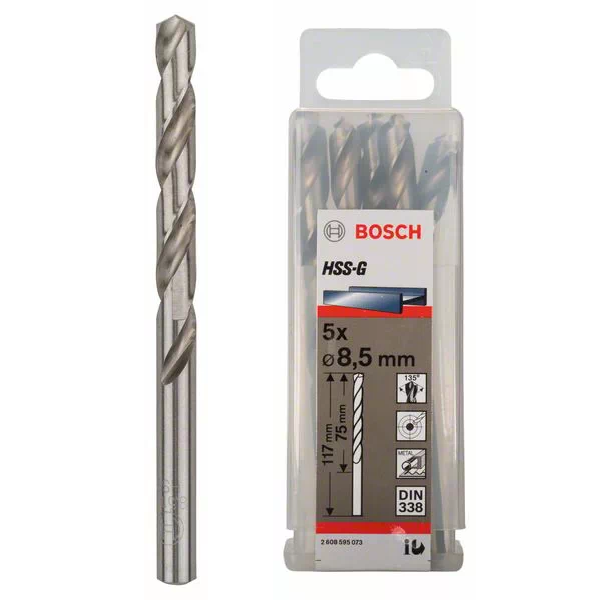 Сверло &quot;Bosch&quot; по металлу HSS-G 8,5*75*117мм