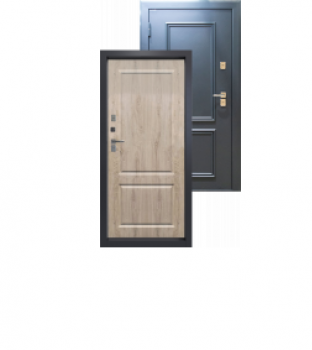 Дверь входная "Медверь Квадро",960*2050*108мм,левая,металл -"Ral 7016",МДФ "Мелфорд светлый"