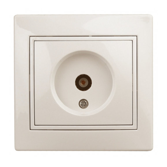 Розетка, TV одиночная, "Plano Intro", скрытой проводки, слоновая кость