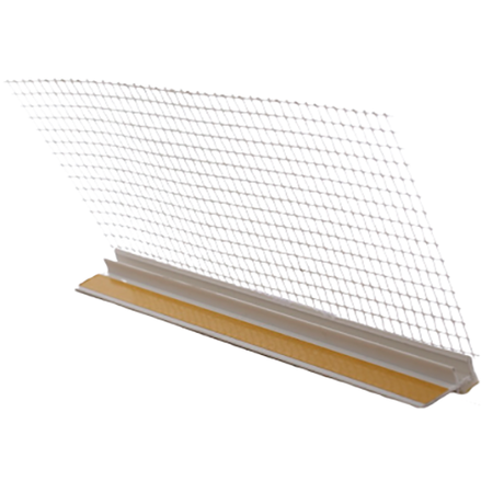 Профиль примыкающий с сеткой с манжеткой 6мм, 2,4м