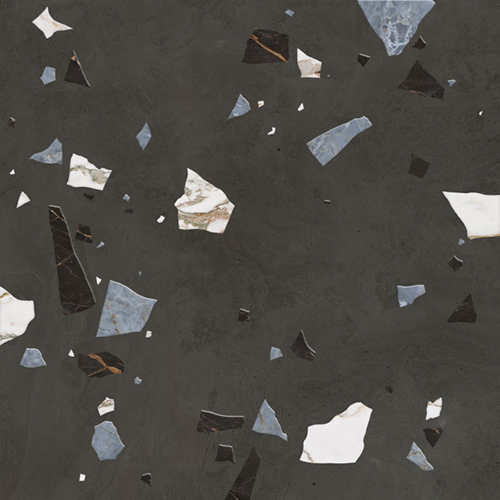 Керамогранит "Войд 1Д" 600*600мм, матовый, темно-серый, крошка