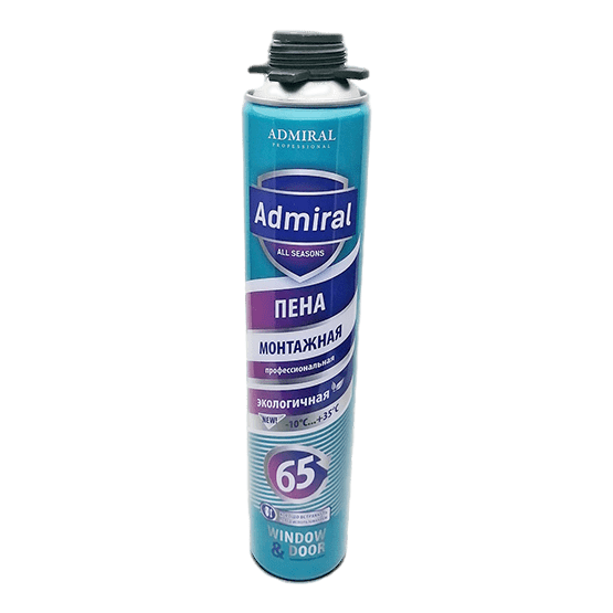 Пена монтажная профессиональная всесезонная "ADMIRAL Professional", 850 мл