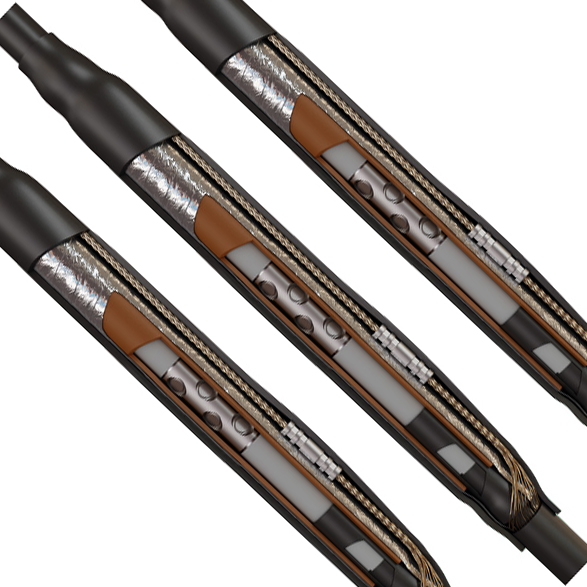 Муфта кабельная соединительная 1ПСТ-10(150-240) Сб "КВТ" (комплект из 3-х муфт) в комплекте с соединителями, на напряжение: 10кВ; тип изоляции: пластмассовая