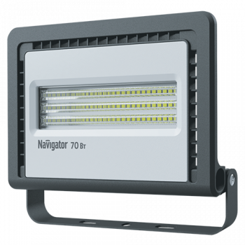 Прожектор светодиодный "Navigator" 70Вт 6500К холодный белый 5950Лм 220В черный "14 148 NFL-01-70-6.5K-LED"