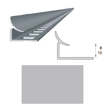 Раскладка, 7-8мм, L=2,5м, внутренняя, "Светло-серая"