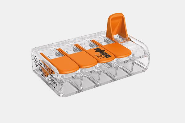 Клемма "WAGO" 221-415 5*4,0мм2, с рычажком