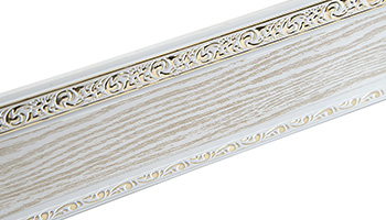 Карниз потолочный "MAGELLAN" Ажур, 3 ряда, золото патина белая, 1600мм