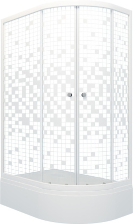 Душевой угол "Тритон" "Коралл", 1200*800мм, средний поддон, рисунок аква мозайка, левый