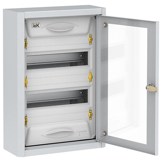 Щит распределительный навесной на 24 модуля прозрачная дверь 310*460*130мм IP31 ЩРн-24 УХЛ3 TITAN ИЭК