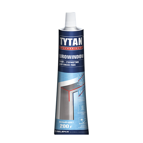 Клей-герметик &quot;Tytan Professional&quot; для окон пвх, 180 гр, белый