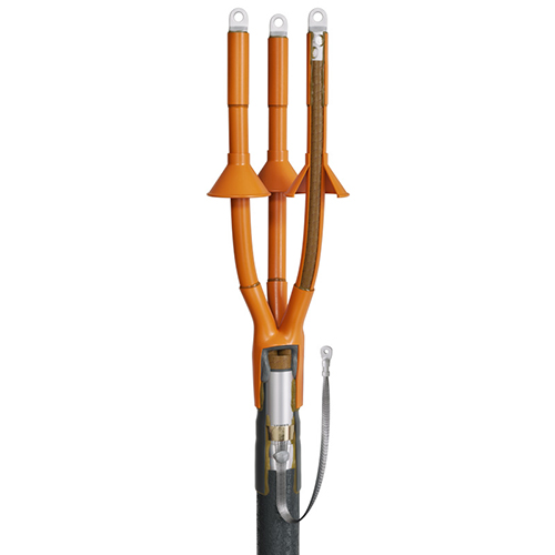 Муфта кабельная концевая 3КНТП-10(150-240) Нб "КВТ" для наружних работ с наконечниками в комплекте на напряжение: 10кВ; тип изоляции: бумажная маслопропитанная