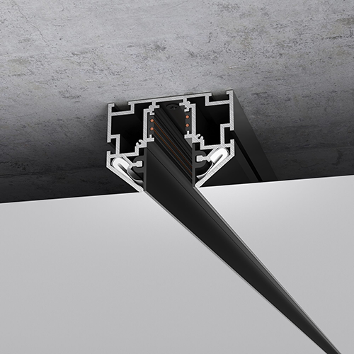Шинопровод Slim Magnetic в натяжной потолок с декоративными вставками (черный) (2м) 85204/00