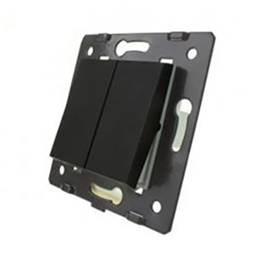 Механизм выключателя "Livolo C-Series" двухклавишный, чёрный