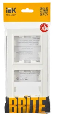 Рамка 2-мест. "BRITE", бел. IEK