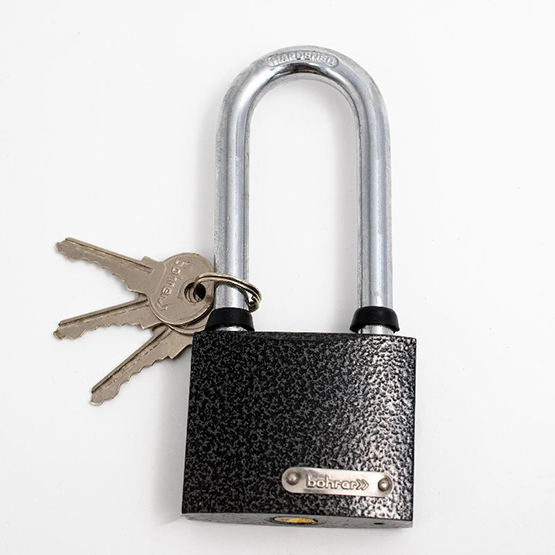 Замок "Bohrer " навесной, дужка сталь 10мм, 3 ключа, корпус чугун 63мм