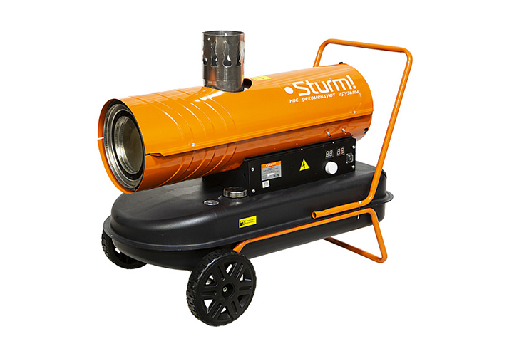 Пушка тепловая дизельная DKH20CH, 20кВт, производ. 560м3/ч, расход топ. 1,3кг/ч, косвенный нагрев, &quot; Sturm!&quot;