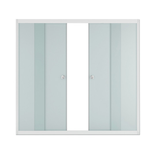 Шторка для ванной "Купе", 1490*1400, стекло текстурированное