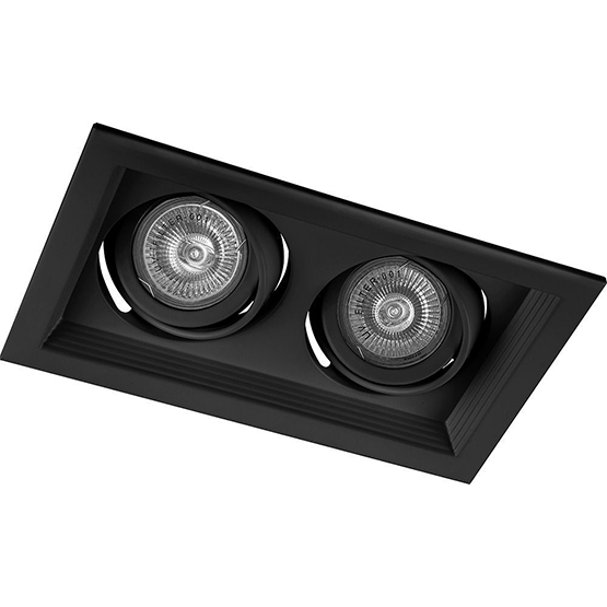Светильник потолочный встраив. MR16 G5.3, &quot;DLT202&quot; черный, поворотный 225*130мм &quot;Feron&quot;