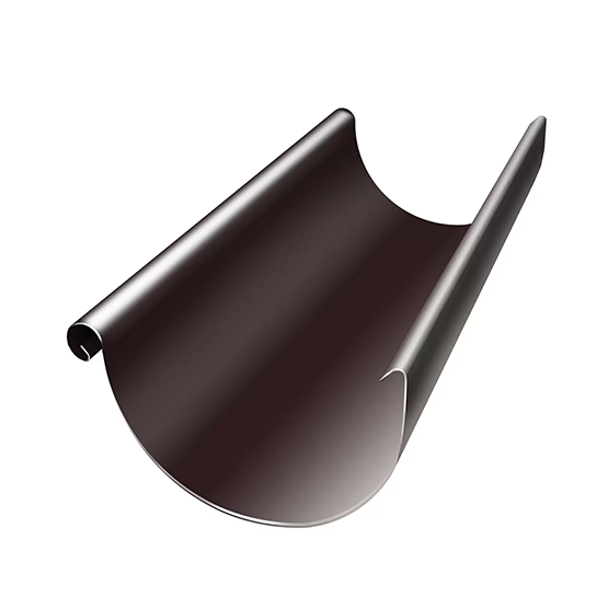 Металлический желоб водосточный "Шоколад" d=150мм, 3м "Grand Line"