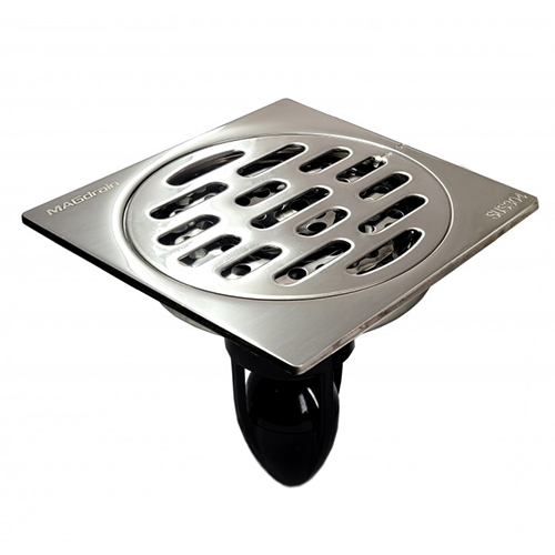 Трап "MAGdrain PC 01 Q50-G", 100*100мм, магнитный клапан, нержавека, полированный, матовый