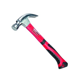 Молоток-гвоздодер "Matrix" 450г, боек с магнитом, фибергласовая обрезиненная ручка