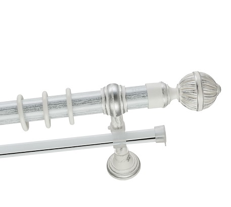 Карниз Prima "Белое серебро" , м/п, 28мм, 1600мм