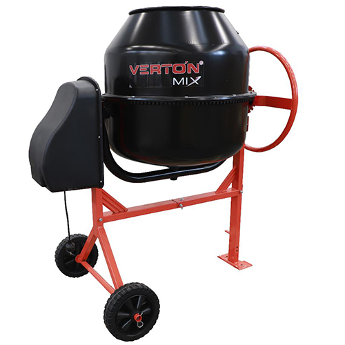 Бетоносмеситель "СМ-220" 220В, 50Гц, мощность двигателя 950Вт, объем барабана 220л "Verton"