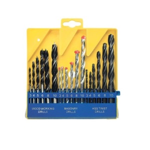 Набор сверл "Sparta" по бетону, металлу, дереву d3-10мм, цилиндрический хвостовик, 18шт