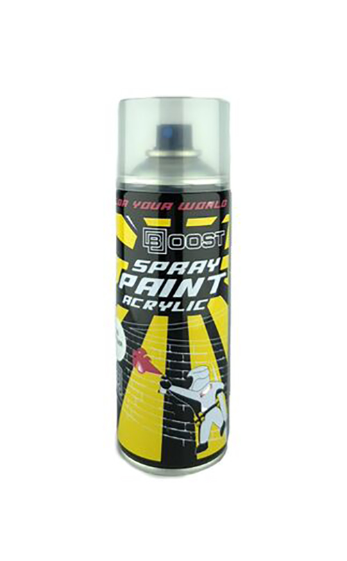 Краска-спрей лак глянцевый "BOOST", 520мл (аэрозоль)