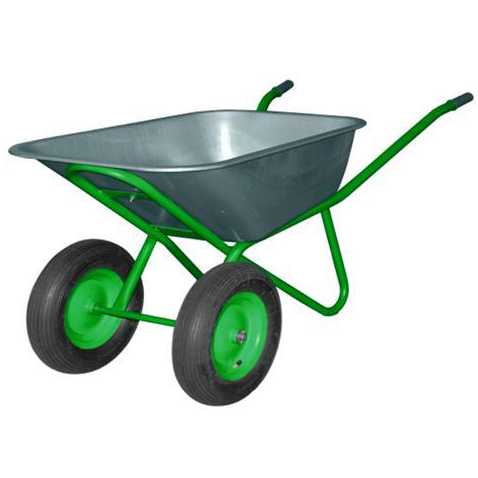 Tачка строительная "Кратон WB-180DH" грузоподъемность 180кг, объем 90л, 2х колесная, усиленная