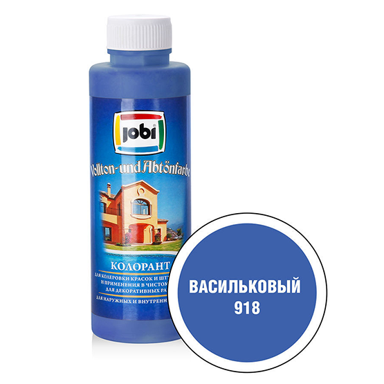 Краска колеровочная &quot;Jobi&quot;, 0,5л, &quot;Васильковый&quot;